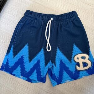 Kids Blue Zigzag Shorts
